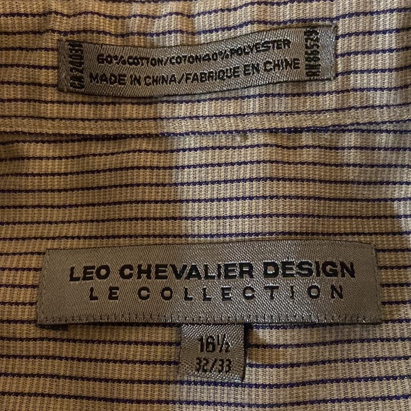 Men’s Leo Chevalier Long-Sleeve Shirt 16.5” Collar - Picture 6 of 7